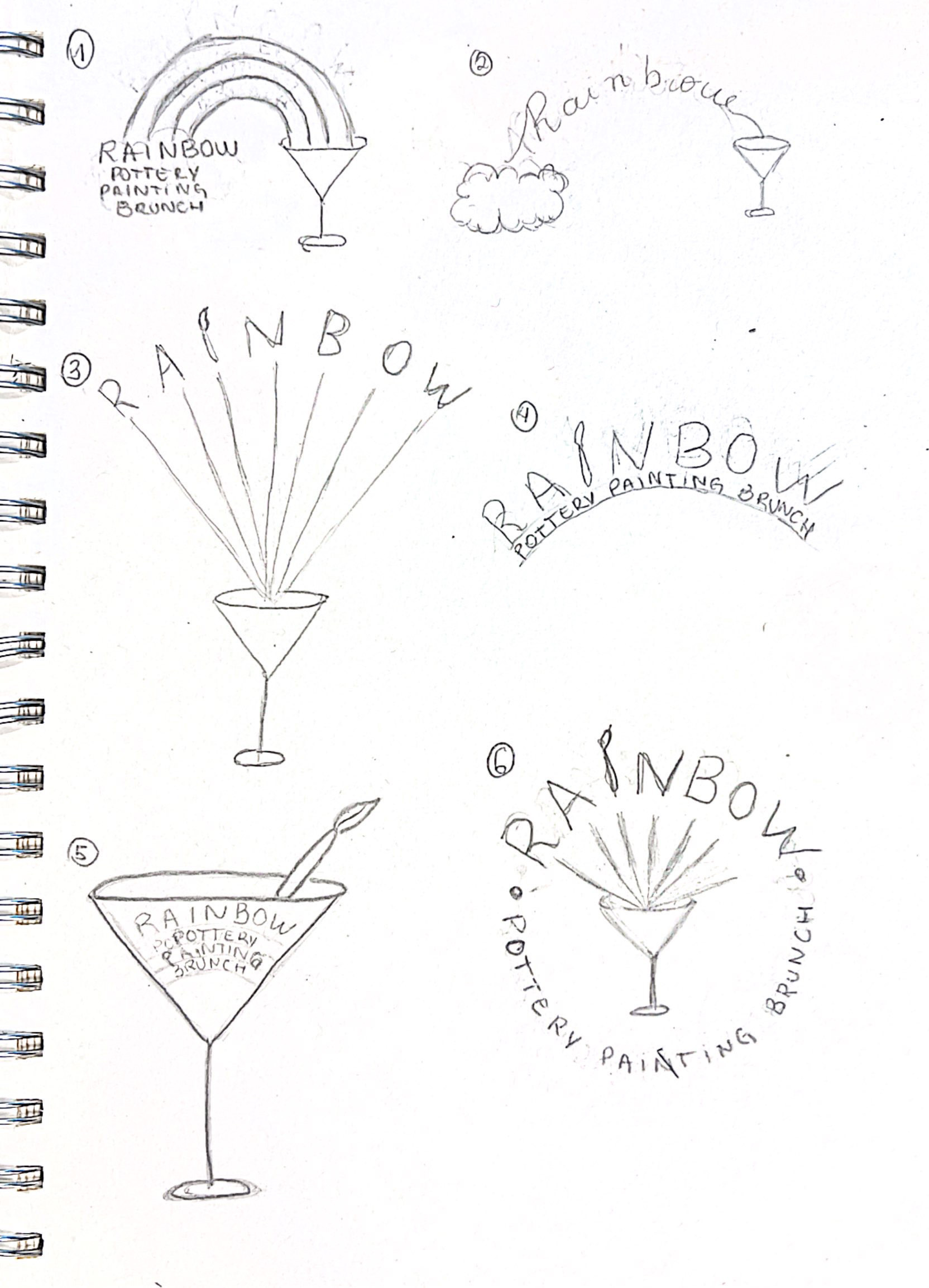 Logo design sketches and process